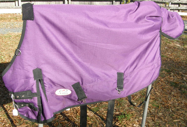 46” OF Derby Originals Extreme Elements 1200D Ripstop Waterproof Nylon Heavyweight Miniature Horse Pony Turnout Blanket 1200D Waterproof Breathable Turnout Blanket Mini Horse Winter Blanket Purple/Blac