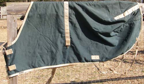 72” OF Triple Crown Fleece Lined Heavy Stable Blanket Turnout Blanket Horse Winter Blanket Blue