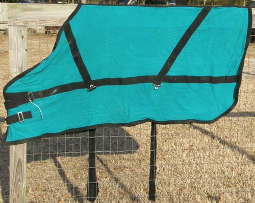 72” OF Cotton Stable Sheet Green/Black