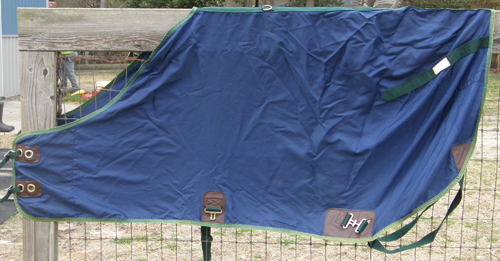 68” OF SLT Nylon Turnout Sheet Nylon Stable Sheet Horse Navy/Hunter Green