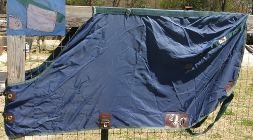 74” OF SLT Nylon Turnout Sheet Nylon Stable Sheet Horse Navy/Hunter Green