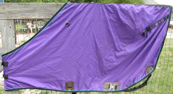 74" OF Olympian Heavy Duty Nylon Turnout Sheet Stable Sheet Purple/Black/Teal
