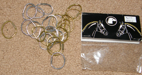 Stabenfeldt Pony Gold & Silver Braiding Bands Mane Plaiting Bands Rubber Bands