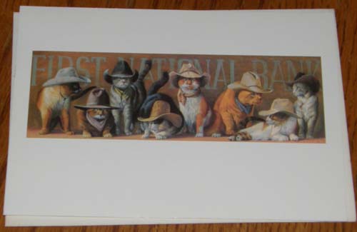 Leanin' Tree Blank Greeting Card The James Younger Gangs Last Raid Cat Outlaws Bryan Moon