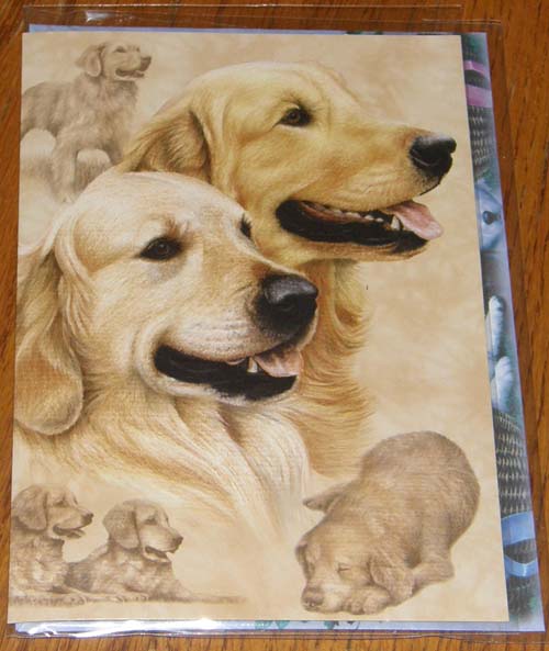 Golden Retrievers Note Card Tree Free Greetings Dog Puppies Blank Greeting Card Nigel Hemming