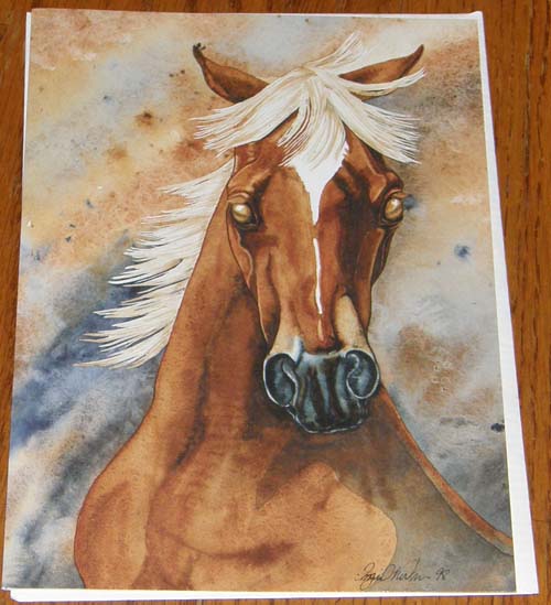 Horse Note Card Palomino Horse Blank Greeting Card Stormbringer Ingrid Kostron