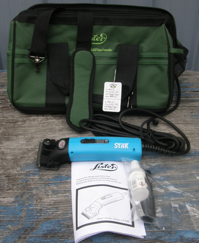 Lister Star Body Clipper Turquoise Horse Body Clippers Green Carrying Case