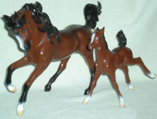 Vintage Hartland Lady Jewel And Jade Bay Arabian Mare & Foal SR JCP Penneys