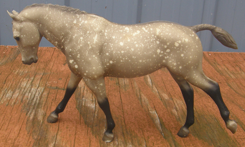 Breyer #107SR Dappled Grey Cantering Welsh Pony CWP Red Braids Version SR JAH 1986