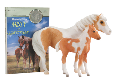 Breyer #1286 Misty & Stormy Marguerite Henry Chincoteague Pony Model & Book Set