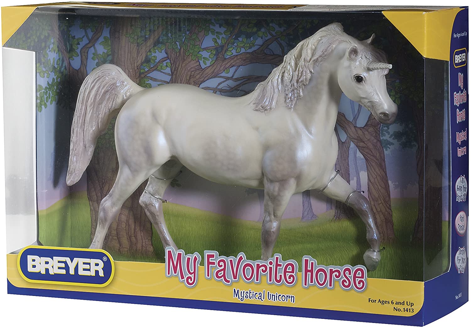 Breyer #1413 My Favorite Horse Mystical Unicorn Dappled Lavender Grey Black Stallion