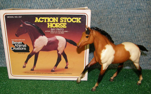 Breyer #237 Bay Pinto Action Stock Horse Foal ASHF Vintage Old Cardboard Picture Box