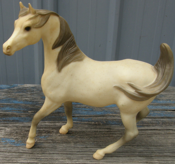 #411 Prancing Arabian Stallion Fleabitten Grey Sham Arab