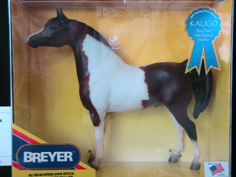 Breyer #700199 Kalico Bay Pinto Proud Arabian Stallion PAS SR Show Special Spring 1999 Tour Model Signing Party Special Run