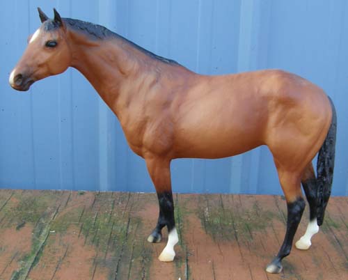 Breyer #711197 Three Piece Horse Set SR Bay Secretariat Race Horse JCP Penneys 1997