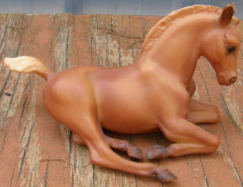 Breyer #714091 Chestnut Lying Foal SR JCP Penneys Adorable Foal Set Special Run 1991