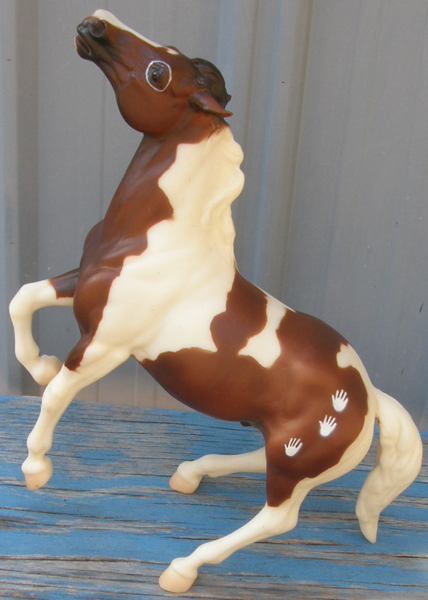 #756 Gawani Pony Boy's Kola Bay Pinto Semi Rearing Mustang