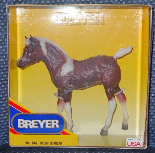 Breyer #846 Rough Diamond Liver Chestnut Pinto Chincoteague Pony Rough Coat Stock Horse Foal Phantom Wings