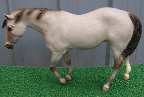 Breyer #882 Ichilay Blue Roan Indian Pony with Circle Eye Warpaint War Paint
