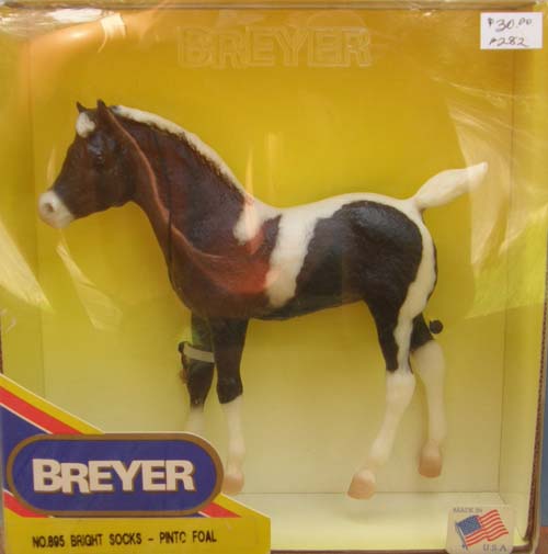 Breyer #895 Bright Socks Black Pinto Foal Old Mold Stock Horse Foal Phantom Wings