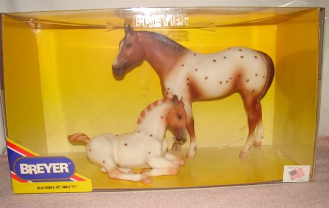 Breyer #941 Robin & Hot Tamale Appaloosa Yearling & Foal Set 1996 Spring Collectors Edition