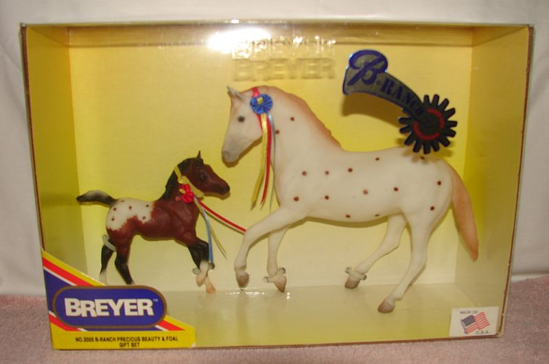 Breyer #2005 Precious Beauty B Ranch Classic Leopard Appaloosa Ginger & Bay Blanket App Andalusian Foal B Ranch