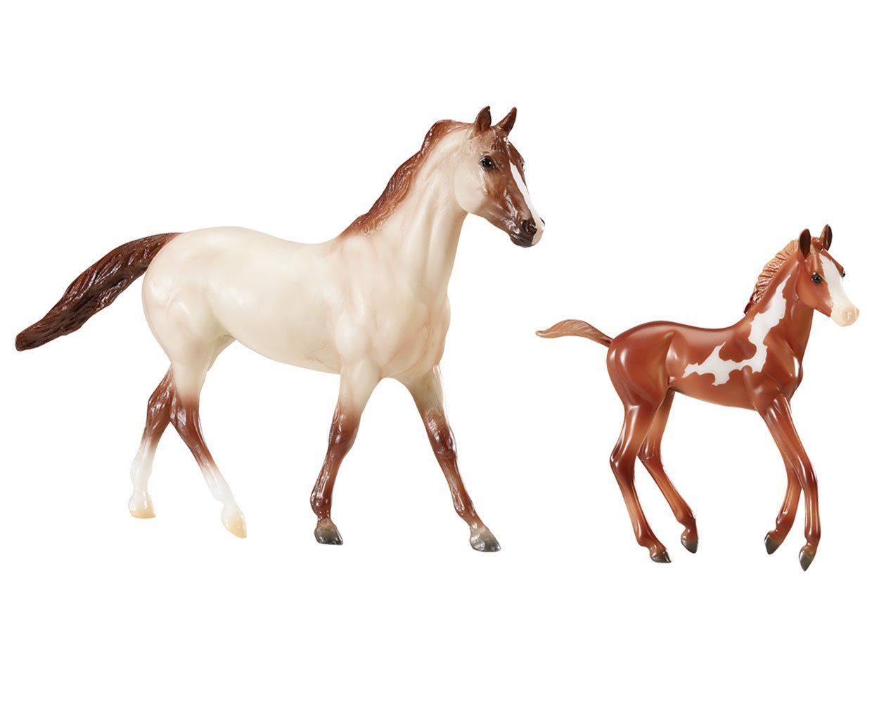 Breyer #62204 Running Wild Mustang Stallion & Foal Red Roan Ruffian Chestnut Pinto Morgan Foal