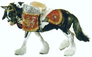 #79199 Breyer Porcelain Drum Horse Black Pinto Household Calvary Drum Horse Othello
