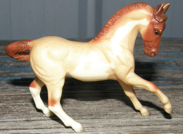 Breyer #59976 Stablemate Pinto Warmblood Stallion & Foal Set Red Roan Pinto Warmblood Stallion Only