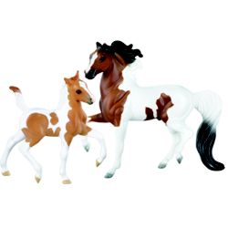 Breyer #59977 Stablemate Pinto Stallion & Foal Set Bay Pinto Morgan Stallion Palomino Pinto Trotting Foal