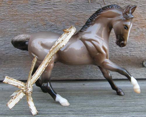 #701704 Double Exposure SR Stablemate Warmblood SM Glossy Grulla WB Holiday Horse Ornament Christmas Ornament Special Run JAH 2003