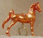 Breyer Stablemate American Saddlebred SM Metallic Copper Saddlebred Keychain SR Breyerfest Stablemate Key Chain