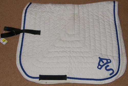 Quilted Cotton Dressage Pad English Saddle Pad White