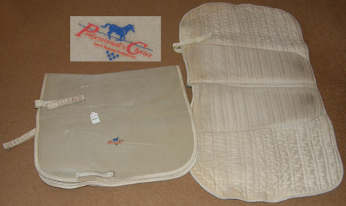 Professionals Choice Air Ride English Saddle Pad Neoprene Back Pad Dressage Shock Pad Padded Event Pad All Purpose English Pad Off White