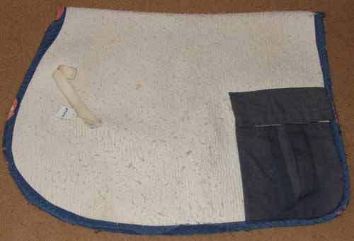 Cotton English Trail Pad English Saddle Pad Attached Saddle Bags Pocket Pad White