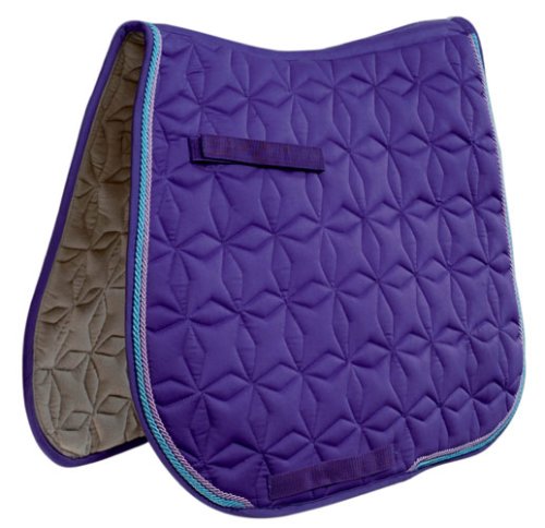Roma Wick Easy Ecole Star Quilt Event Pad Quilted Cotton AP Pad Padded All Purpose English Saddle Pad Purple
