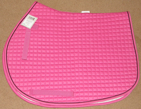 PRI Equestrian Quilted Cotton Pad Continental Pad Event Pad A/P English Saddle Pad Magenta Pink