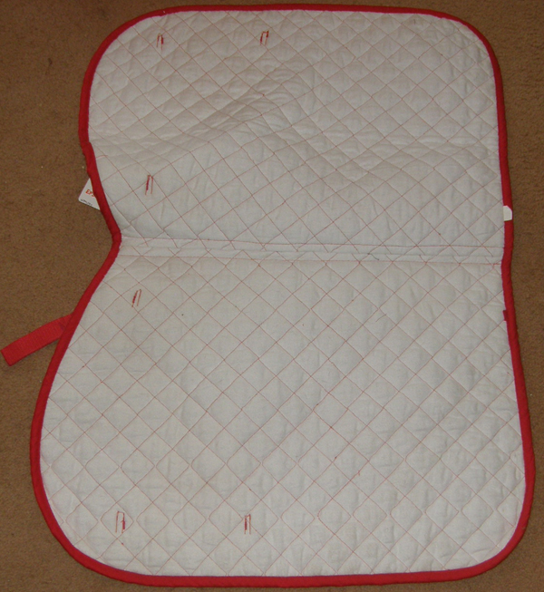 Quilted Cotton Event Style Saddle Pad AP All Purpose English Saddle Pad Red