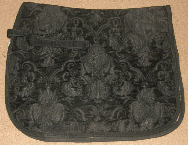 Quilted Cotton Dressage Pad Event Pad English Saddle Pad Black Tapestry