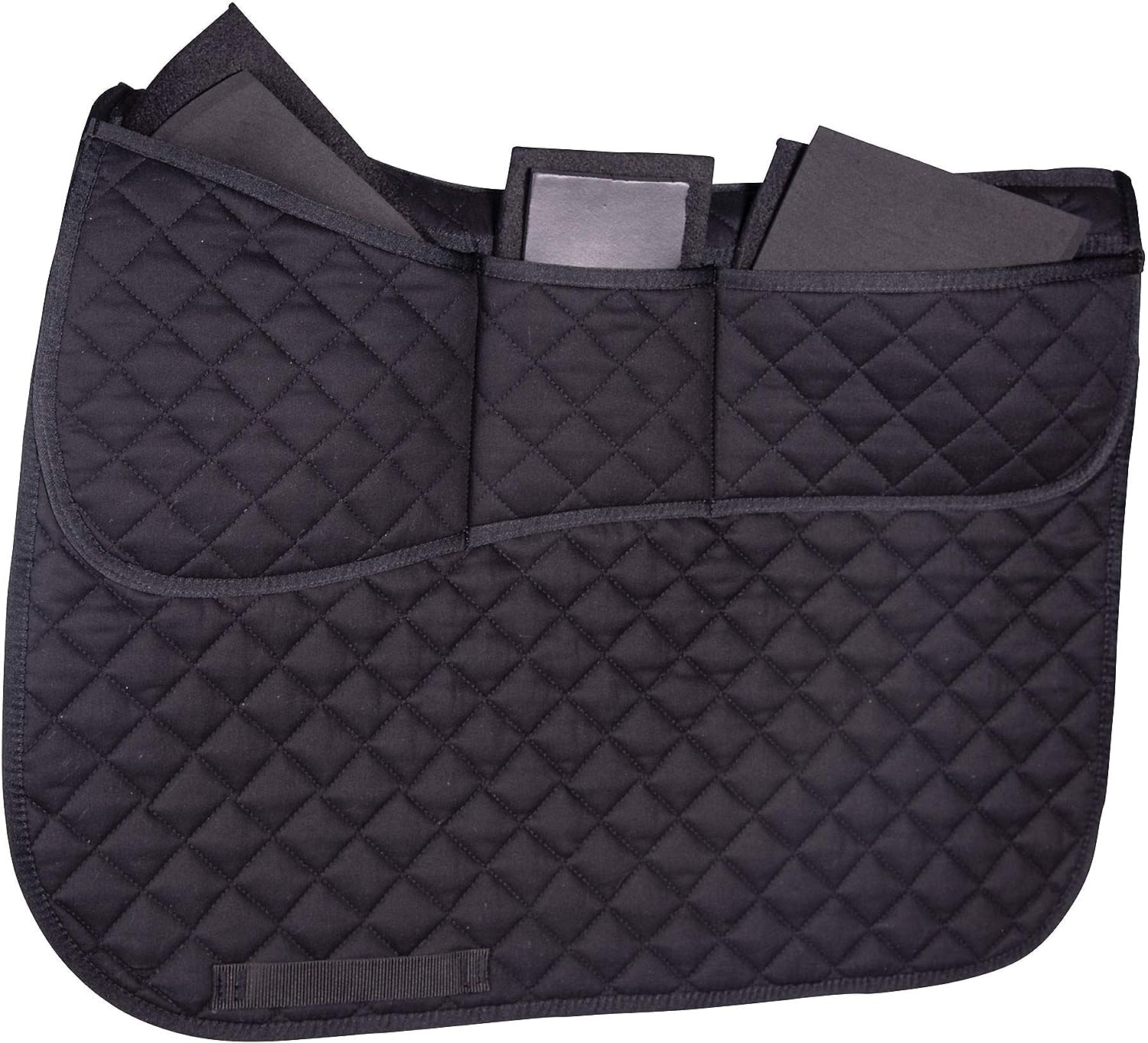 Schneiders Dura-Tech Verashim 6 Pocket Dressage Pad Shim Saddle Pad Black