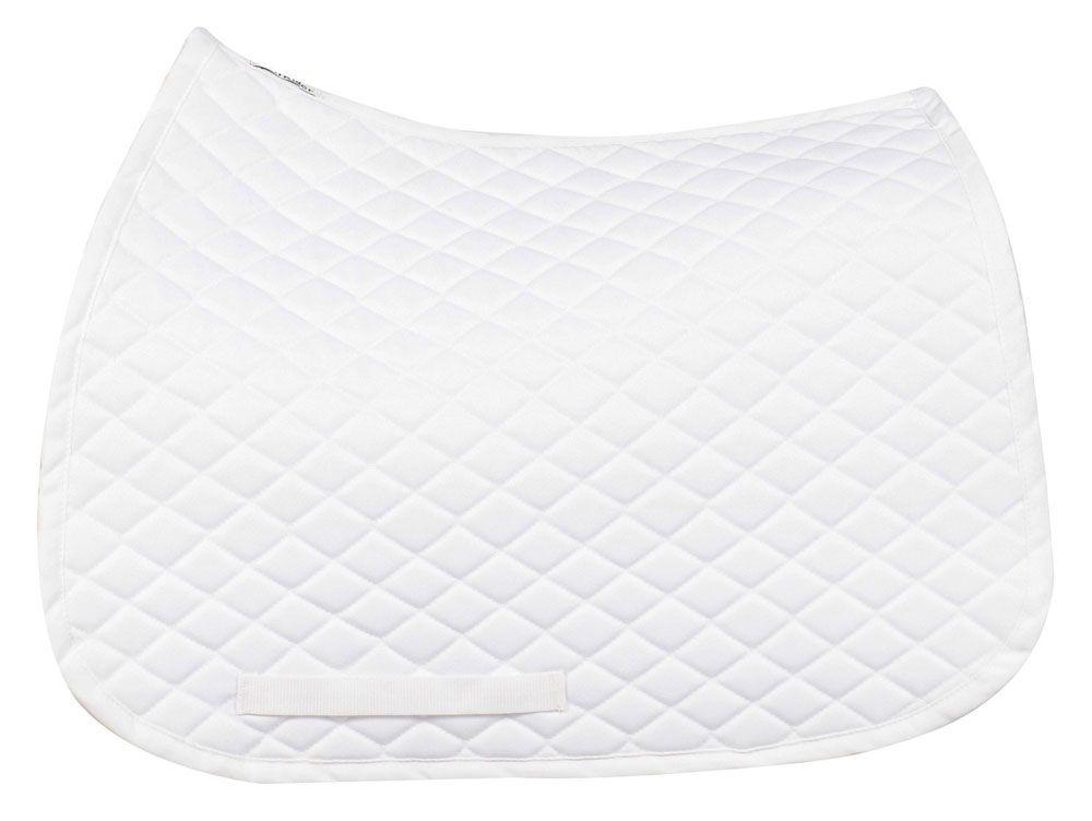 TuffRider Basic All Purpose Pad Tuff Rider Quilted Cotton Event Pad Dressage Pad English Saddle Pad White