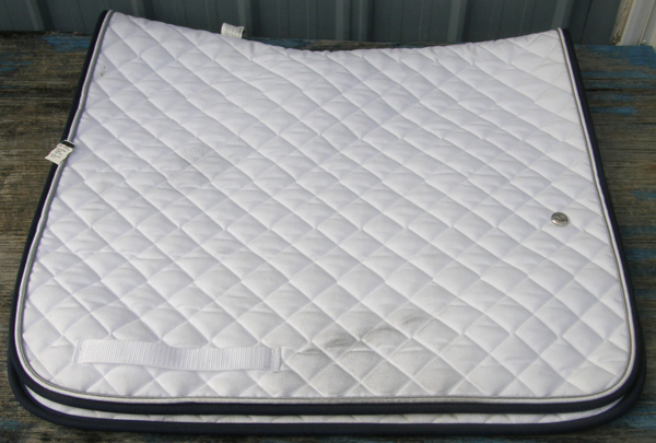 Ogilvy Dressage Pad Dressage Baby Pad Quilted English Saddle Pad White/Navy