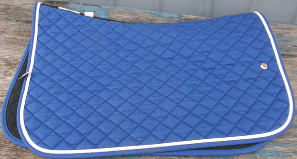 Ogilvy Baby Pad Quilted Event Pad All Purpose English Saddle Pad Quilted AP Event Pad Royal Blue/White
