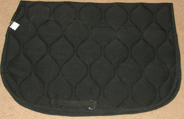 Quilted Padded Event Style Pad AP All Purpose English Saddle Pad Black