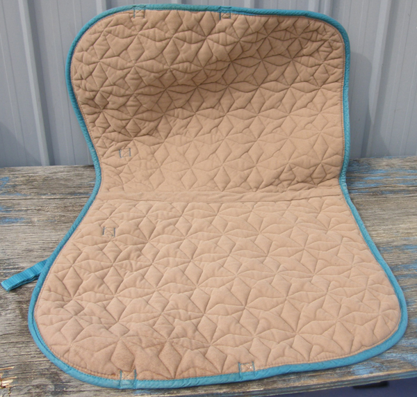 Roma Ecole Star Quilted All Purpose English Saddle Pad Wick Easy Quilted Cotton Padded Event Style Pad AP Teal/White/Lavender