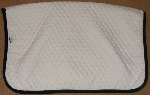 Dark Horse Tack Quilted Baby Pad English Saddle Pad White/Black