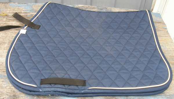 Toklat Classics III Custom All Purpose Pad Quilted Event Pad English Saddle Pad Navy Blue/Cream