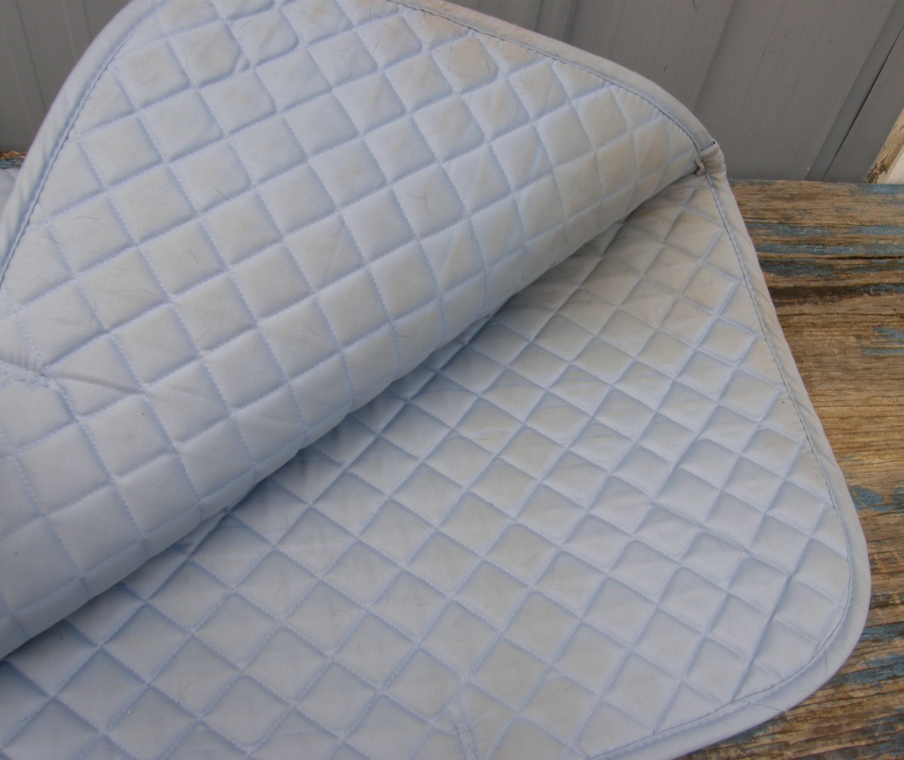 Dover Riders International Quilted Event Pad All Purpose English Saddle Pad Lt Blue