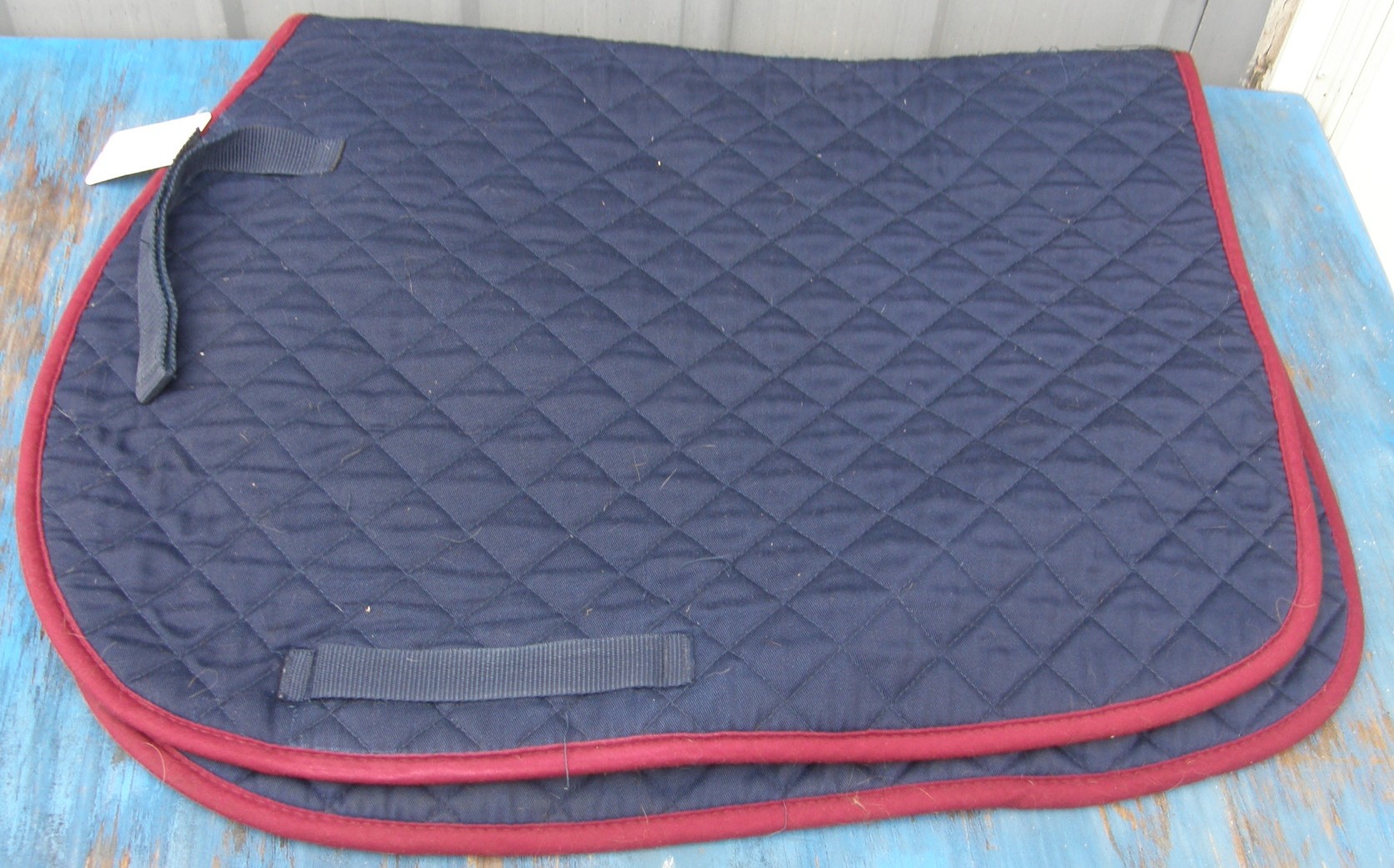 Centaur Quilted Event Pad English Saddle Pad Navy/Burgundy