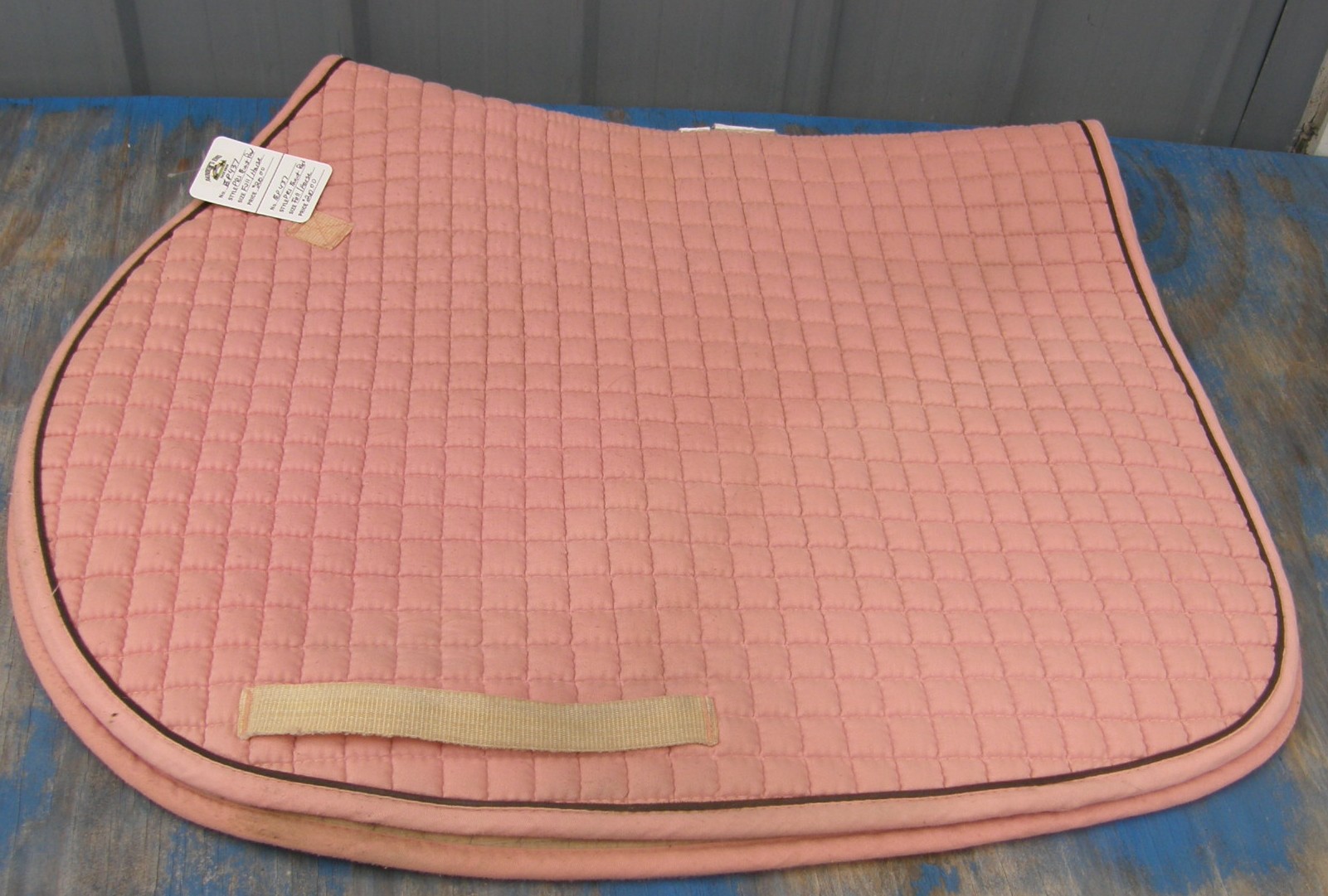 PRI Equestrian Quilted Cotton Pad Continental Pad Event Pad A/P English Saddle Pad Pale Pink